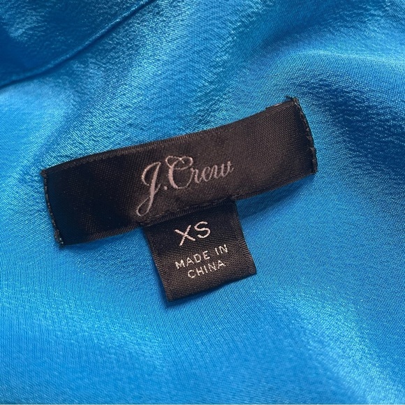 J. CREW Tie-neck blouse in Re-Imagined Silk size XS - Picture 2 of 15